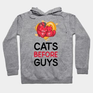 Cats before guys Hoodie